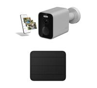 Xiaomi Lote Outdoor Camera BW300, Cámara Exterior con batería de Larga duración, resolución 2k, IP67, Nocturna a Color, 130º, Blanco Outdoor Camera Solar Panel - Carga de Alta Potencia de 5W