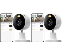 XIAOMI Smart Camera C100 Cámara de 3 MP, Color en Condiciones de Muy Poca luz, Llamada de Voz bidireccional, emparejamiento por Wi-Fi 6 y Bluetooth (Paquete de 2)