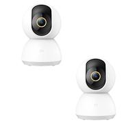 XIAOMI Smart Camera C300 (Pack de 2) - Cámara de vigilancia con resolución 2K, 360°, Apertura F1.4, visión Nocturna, detección de Movimiento, Blanco