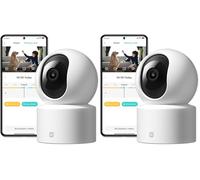 Xiaomi Smart Camera C301 - Cámara de vigilancia con resolución 2K 2304p (3MP), 360°, visión Nocturna, detección de Movimiento con IA, admite Tarjeta SD, Blanco (Versión ES) (Paquete de 2)