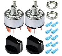 Xiatiaosann 2 Pcs Interruptor Selector Rotativo 12A 250V/16A 125V 4 Posiciones 3 Velocidades Universal Interruptor Selector de Velocidad para Ventilador, Ventilador Calentador con Conector