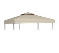 Xichuzi Cubierta de Repuesto de cenador 310 g/m² Beige 3x3 m, Techo Pergola, Toldo Pergola Recambio, Lona para Pergola, Toldos para Carpas, Repuestos De Carpas, Cubierta De Repuesto