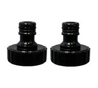 Xiciki 2 conectores de manguera de 1 pulgada para manguera de jardín, conector de grifo compatible con conexión de manguera Gardena, ducha de jardín y riego profesional de jardín
