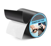 Xiciki Cinta de agarre de goma, cinta antideslizante autoadhesiva, negra, impermeable, cinta de fusión, comodidad y seguridad para asas o superficies de contacto, 10 cm x 3 m, para herramientas y