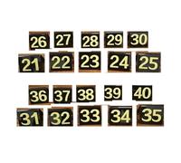 XIEHYA Placas de números tipo 1-40V, conjunto tarjetas mesa, marcadores posición for restaurantes, hoteles, eventos, etiquetas asiento boda Para Banquete(Black 21-40)
