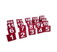 XIEHYA Placas de números tipo 1-40V, conjunto tarjetas mesa, marcadores posición for restaurantes, hoteles, eventos, etiquetas asiento boda Para Banquete(Red 1-20)