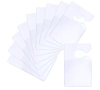 XIHIRCD 10uds Soportes Transparentes para Permisos de Estacionamiento, Etiquetas para Colgar en el Espejo Retrovisor para Pases de Automóviles Permisos Calcomanías (Versión Vertical)