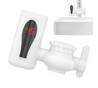 Xijobido Grifo de Agua Caliente - Grifo De Calentamiento Inmediato | Con Pantalla LED Digital Y 2 Modos Giratorio Para Cocina Lavamanos Zonas Exteriores Apartamentos Pequeños