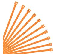 XINGO Pack de 500 Bridas de Plástico Premium Fuertes Industrial, Bridas de Plástico para Cables Multifunción para Uso Interior y Exterior, Gestión de Cables,Decoración (250mm x 3.6mm, Naranja)