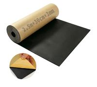 Xinjiayi tejido de espuma, autoadhesivo, 300 mm x 3 mm x 2,5 m, neopreno, negro, antideslizante, autoadhesivo para suelos y paredes, amortiguadores, manualidades