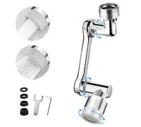 XINMENG Aireador de Grifo Giratorio Universal 1440° Gran Ángulo, Burbujeador, Filtro de Salpicaduras, Brazo Robótico, Boquilla de Agua, Adaptador de Grifo, Rociador de Fregadero de Cocina Giratorio