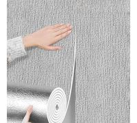 xinwanhong Papel Pintado Adhesivo Impermeable 5mm, Rodillo de reducción de Ruido, Aislamiento térmico, Adhesivo de Pared Resistente a la Humedad, Mejora del hogar,Dormitorio,Salón,Gris,0.5mx70m