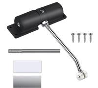XinYangMao Cierrapuertas Automático Ajustable, Kit Completo con Varilla y Tornillos - para Puertas Comerciales, Residenciales e Interiores - Aleación de Aluminio Resistente - Fácil Instalación