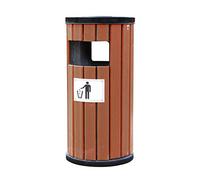 XinYuan Papelera de Madera al Aire Libre Bote de Basura Clasificación de Residuos Contenedores cilíndricos Peel Cubo de la Basura al Aire Libre Bin Bin Exterior Papelera Papelera de Reciclaje