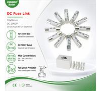 XIONGISOLAR 1 unidad/10 unidades Fusible de Bajo Voltaje 1000V 10A~30A, Núcleo de Fusible GPV PV DC de 10x38mm para Protección de Sistemas Solares 1000V1PCS