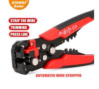 XIONGISOLAR-cortador de cables, pelador de cables automático ajustable, alicates de prensado multifuncionales, herramienta manual de Terminal wire strippers