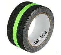 Xiqiggi 10m × 5cm Cintaadhesiva Antideslizante, Cinta Antideslizante Escaleras de Resplandor en la Oscuridad, Glow in the Dark Tape Autoadhesiva para Interiores y Exteriores Escaleras