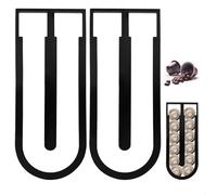 xiruiubao Soporte Cápsulas, 2 Piezas Porta Capsulas Café Capacidad para 24 Cápsulas, Dispensador Cápsulas de Café de Pared para Cocina, Oficina, Comedor, 24 x 9.5 cm, Negro