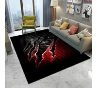 Xisnuient Alfombra con Estampado 3D de Garras de Bestia Estilo Caricatura para el Hogar Sala de Estar Dormitorio Sofá Felpudo Decorativo,Sala de Juegos Infantil Antideslizante Rug (Black 2,60x90 cm)