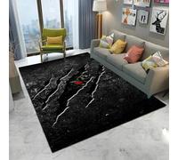 Xisnuient Alfombra con Estampado 3D de Garras de Bestia Estilo Caricatura para el Hogar Sala de Estar Dormitorio Sofá Felpudo Decorativo,Sala de Juegos Infantil Antideslizante Rug (Black 4,50x120 cm)