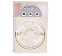 Xiuganpo Aire Acondicionado Portátil, Enfriador de Aire USB Multifuncional 4 en 1, Ventilador de Escritorio Silencioso con Tanque de Agua de 250 Ml, Carga de 3 Velocidades, Temporizador Automático