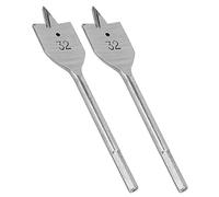Xiuganpo Brocas Planas para Madera, Herramientas de Perforación de Pala de Alta Dureza para Bricolaje, Carpintería, Apertura de Orificio de 32mm, 2 uds.
