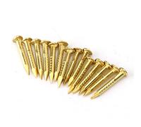 Xiuganpo Clavos de Cabeza Redonda de Latón, 100 Uds., Herrajes de Fijación Fuertes para Bisagras de Muebles para el Hogar, 10mm, 15mm, 18mm, 22mm (10 mm de largo)