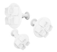 Xiuganpo Cortadores de Galletas de Hortensias, 3 Tamaños, 5,5 Cm, 4, Cm, 3, Juego de émbolo de Resorte, Herramienta para Hornear Flores con Liberación Instantánea de Masa para Decoración de