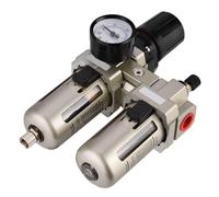 Xiuganpo Filtro Regulador de Presión de Aire Comprimido para Trampa de Humedad, Aleación de Aluminio de 3/8", Diseño Resistente para Diversas Instalaciones