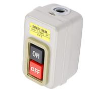 Xiuganpo Interruptor de Botón de Encendido/apagado 3P con Bloqueo Automático Confiable 110/220/380V 15A Cableado Fácil para Control de Motor, 1 Pieza para Circuito Eléctrico