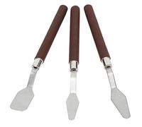 Xiuganpo Juego de Cuchillos de Paleta para Pintura Al óleo, Herramientas de Espátula de Acero Inoxidable de Excelente Mano de Obra, 3 Piezas para Artistas y Escultores Profesionales