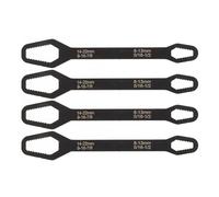 Xiuganpo Llave Universal, Paquete de 4, Diseño Autoajustable de Acero Duradero 60HRC de 9,1 Pulgadas para Mecánica y Bricolaje (BLACK)