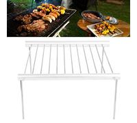 Xiuganpo Parrilla de Carbón Portátil para Acampar, Parrilla de Barbacoa de Acero Inoxidable Plegable con Tubo de Transporte, Al Aire Libre Liviana de 12.8 Oz para Caminatas, Picnics en la Playa,