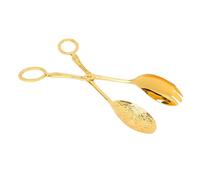 Xiuganpo Pinzas de Tijera de Ensalada de Metal Clips Ergonómicos Elegantes para Servir Alimentos para Eventos de Buffet en el Hogar 1 Pieza de Aleación de Zinc (GOLD)