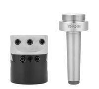 Xiuganpo Soporte de Portabrocas Cónico MT3 M12, Adaptador de Eje de Fresado de Portabrocas Cónico con Cabezal de Mandrinado de Torno de 2 Pulgadas para Fresadora de Mandrinado CNC
