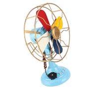 Xiuganpo Ventilador de Mesa Modelo Aspas Giratorias, Decoración Elegante para Sala de Estar, Baño, Adorno de Ventilador de Metal Antiguo