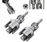 XIUWOUG Macho de roscar para roscas interiores y exteriores de tubos, con herramienta eléctrica, juego de cortadores de rosca interior de PVC, 1/2" y 3/4", 1/2" x 2