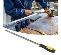 Xixian Lima de Acero Redonda de 12 Pulgadas para Proyectos Metal y | Hoja de acero para herramientas al carbono T12, antideslizante PP , tareas de archivo de metales para garaje, fábrica y