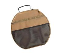 Xjdzineq Estuche de almacenamiento para equipos de barbacoa para asar platos y suministros de campamento en color caqui, soporte portátil para equipos de comidas al aire libre