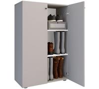 XL Madera Gran Zapato Gabinete Zapato Estante Botas Grandes Muebles de Suelo Lona 3 Compartimentos