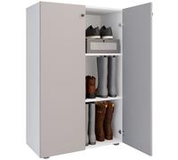 XL Madera Gran Zapato Gabinete Zapato Estante Botas Grandes Muebles de Suelo Lona 3 Compartimentos