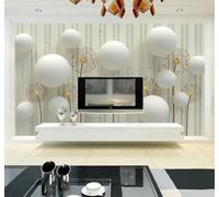 XLMING Creatividad Tridimensional Circular Diente De León Original 3D Papel Pintado Lujo Casa Sala Decoración Estar Comedor Sofá Dormitorio TV Fondo de Pared-200cm×140cm