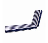 XLWLLNJ Cojín Exterior para Tumbona Almohadilla de Tumbona Colchoneta para Silla Cojín para Relleno de Fibra y Acabado Suave Adecuado para Piscina Playa, Rayas Azules Y Blancas, 183 53 7.6