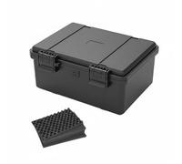XLWLLNJ Maletín IP67 Caja de Herramientas Baúl de Equipo Impermeable y a Prueba de Polvo con Válvula de Ecualización y Latches, JSJM1813T Negro con Esponja