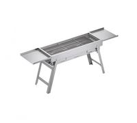 XLWLLNJ Parrilla de Barbacoa Exterior Parrilla Portátil Asador Plegable de Carbón con Varilla de Ajuste y Estructura Estable Adecuada para Camping Picnic, 60cm