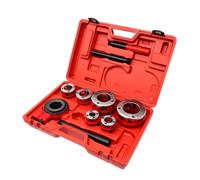 XLWLLNJ Rosca Tubo Industrial Roscadora Manual Juego Roscador de Tubos Cabezales Circulares Intercambiables Caja con Pestillo Hierro Dúctil Adecuada para Taller Obra, 63 Tipo 6 Cabezales