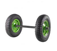 XLWLLNJ Rueda Industrial Pesada Doble con Eje, 16 Pulgadas Inflable Engrosado 2 Ruedas + Eje Sólido De 90 Cm