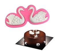XLZSP - Molde para fondant, diseño de cisne y chocolate