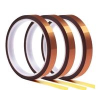 XMSCN 3 rollos cinta resistente calor, 10 mm x 50 m. Para sublimación con prensa térmica. Alta temperatura sin residuos. Ideal transferencia térmica tinta sublimación. (1cmx50m, 3 piezas)