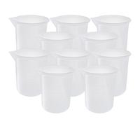 XNJIHWA Juego de 10 Taza Medidora de Silicona Vasos Medidores Antiadherentes Flexible Translúcida 100ml para Laboratorio ceras moldes de fundición Hornear Reposteria